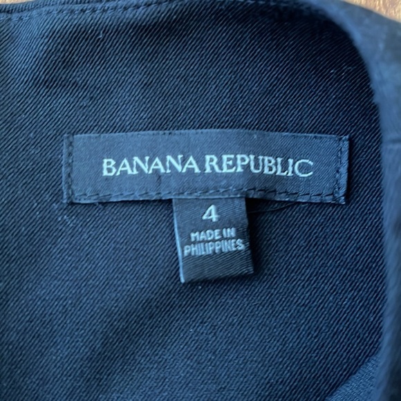 Banana Republic Sloan Fit Black Cross Front Sheath Dress Size 4 - Picture 10 of 13